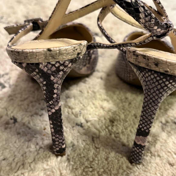 NWOT-Vince Camuto Snakeskin Print Strappy Heels, 9 1/2 - Picture 4 of 10